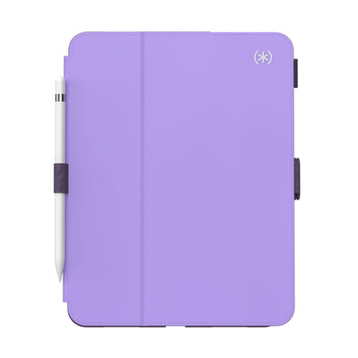 Straight-on view of the front of the case, with folio closed.#color_ube-brew-grape-parfait