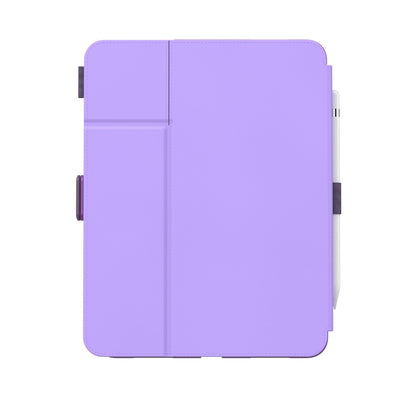 Straight-on view of the back of the case, with folio closed.#color_ube-brew-grape-parfait