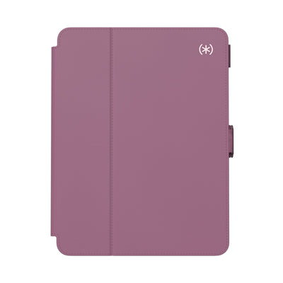 Straight-on view of the front of the case, with folio closed#color_plumberry-purple-crushed-purple-crepe-pink