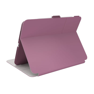 Three-quarter view of back of the case, using view stand formation#color_plumberry-purple-crushed-purple-crepe-pink