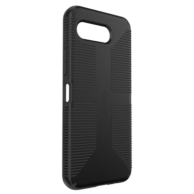 Three-quarter view of back of phone case#color_black-shadow