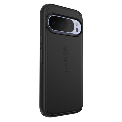 Three-quarter view of back of phone case#color_black