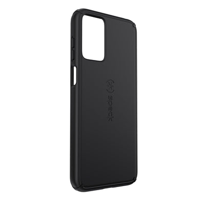 Three-quarter view of back of phone case#color_black