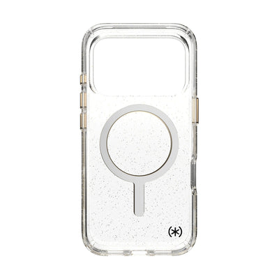 Inside view of empty phone case from straight-on#color_clear-gold-glitter