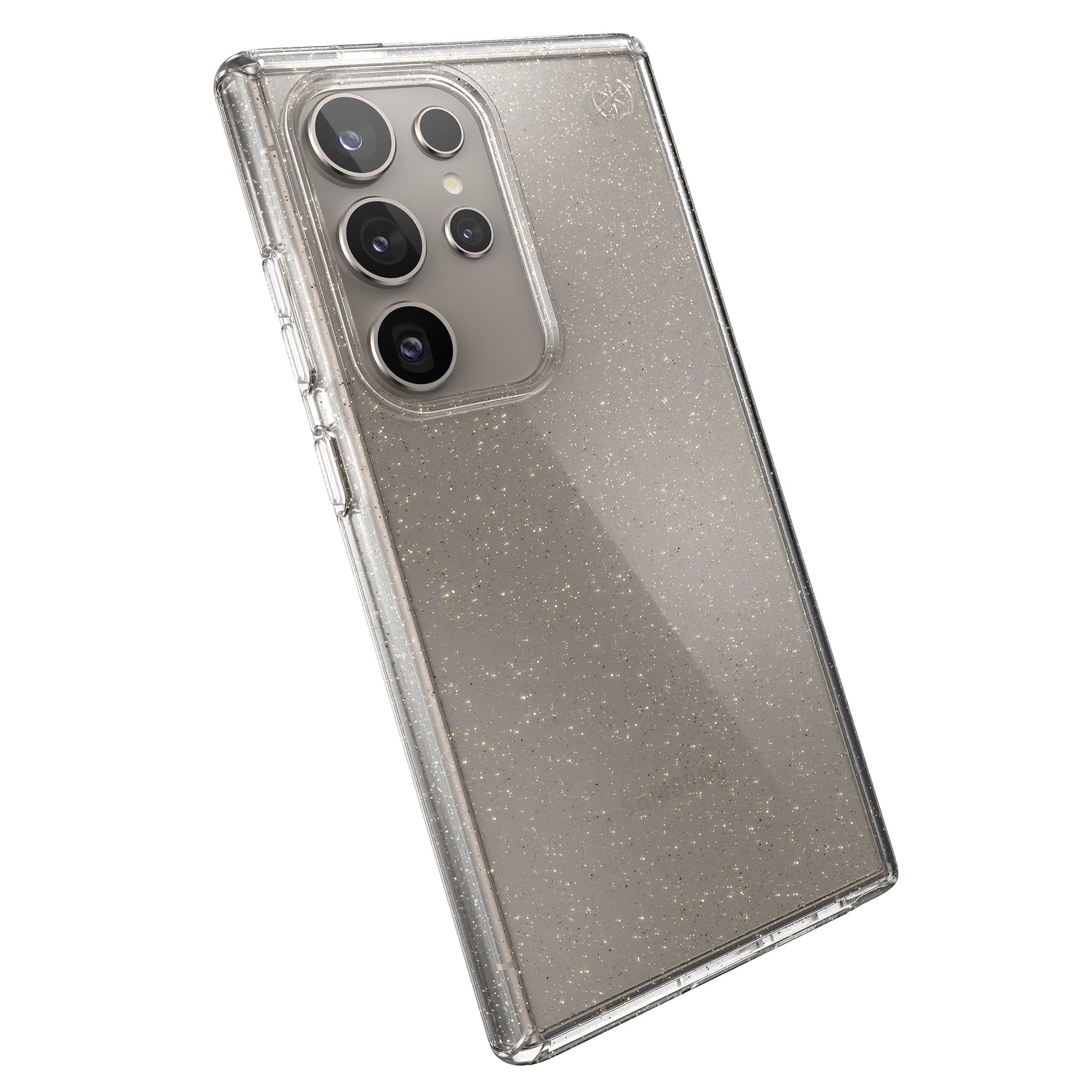 Speck - Presidio Perfect Clear Case for Samsung Galaxy S24 Ultra - Gold Glitter