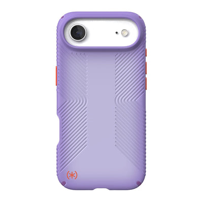 Back view of the phone case with phone inside from straight on#color_purple-fade-magic-purple-new-poppy