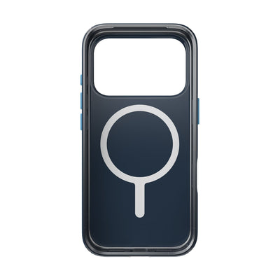 Inside view of empty phone case from straight-on#color_deep-sea-fade-black-spell-blue