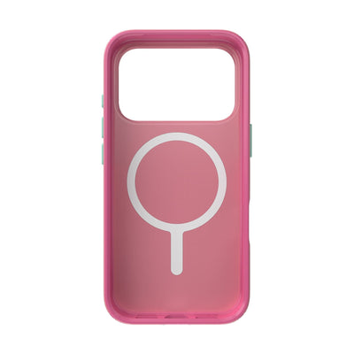 Inside view of empty phone case from straight-on#color_ibis-pink-dark-ibis-kanom-green