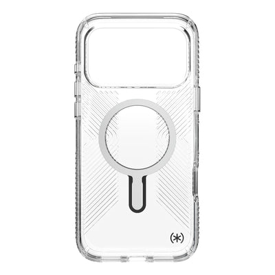 Inside view of empty phone case from straight-on#color_clear-silver