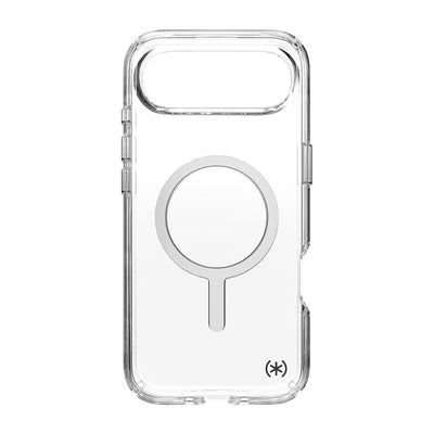 Inside view of empty phone case from straight-on#color_clear-silver