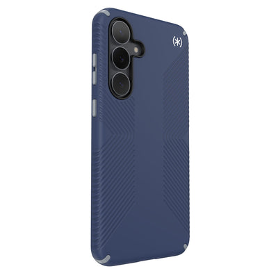 Three-quarter view of back of phone case#color_coastal-blue-dust-grey