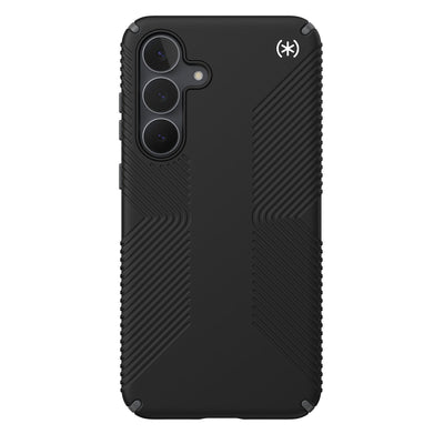 Back view of the phone case with phone inside from straight on#color_black-slate-grey