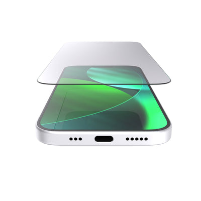 View of bottom of the device with screen protector hovering above screen#color_clear