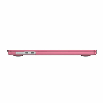 Side view of the MacBook with the laptop closed.#color_cozy-pink