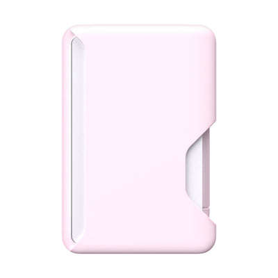 Straight-on view of front of Wallet for MagSafe with ClickLock#color_nimbus-pink-pale-violet