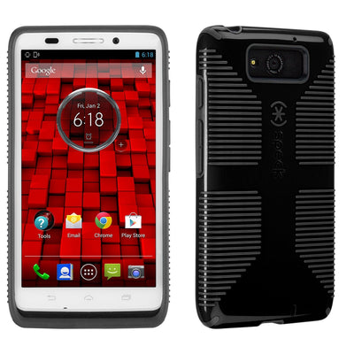 Speck Droid Maxx Black/Slate Grey CandyShell Grip Motorola Droid Maxx Cases Phone Case