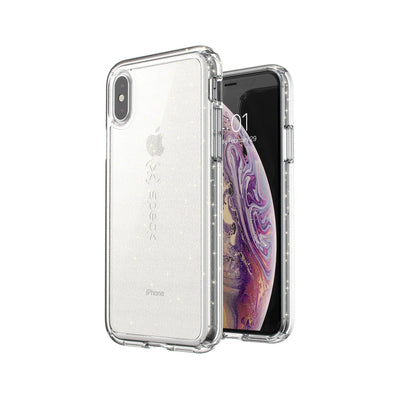 Speck iPhone XS/X Clear/Gold Glitter GemShell Glitter iPhone XS / X Cases Phone Case