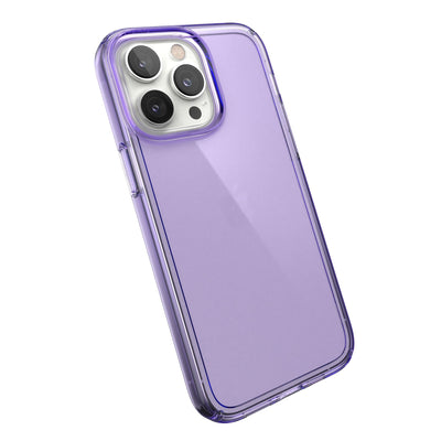 Tilted three-quarter angled view of back of phone case#color_amethyst-tint