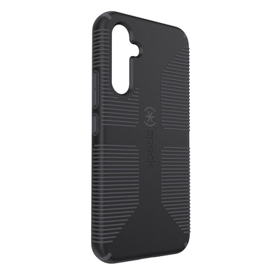 Three-quarter view of back of phone case