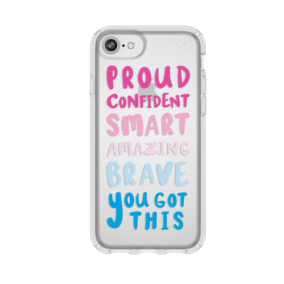 Speck iPhone SE/iPhone 8 You Got This Presidio Clear + Print iPhone iPhone SE (2020) / iPhone 8 Cases Phone Case