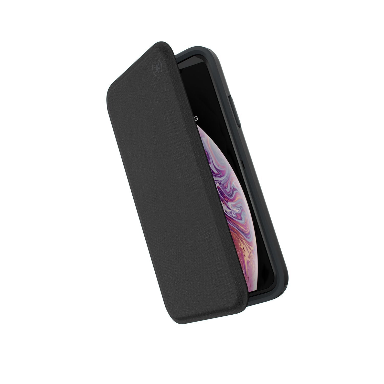 Speck Presidio Folio iPhone Xs / x Cases Heathered Black/Black/Slate Grey
