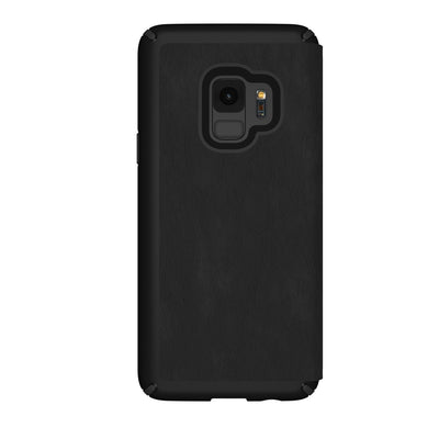 Speck Galaxy S9 Black/Black Presidio Folio Leather Samsung Galaxy S9 Cases Phone Case