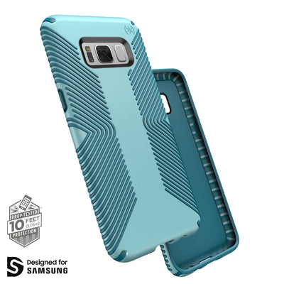 Speck Galaxy S8 Plus Robin Egg Blue/Tide Blue Presidio Grip Samsung Galaxy S8+ Cases Phone Case