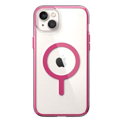 View of the back of the phone case from straight on#color_clear-digital-pink