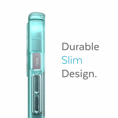 Side view of phone case - Durable slim design.#color_fantasy-teal