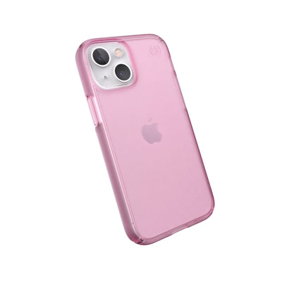 Tilted three-quarter angled view of back of phone case#color_icy-pink