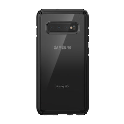 Speck Galaxy S10+ Clear/Black Presidio V-Grip Galaxy S10+ Cases Phone Case