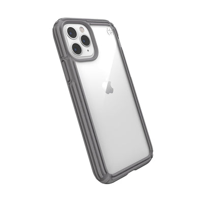 Speck iPhone 11 Pro Clear/Concrete Grey Presidio V-Grip iPhone 11 Pro Cases Phone Case