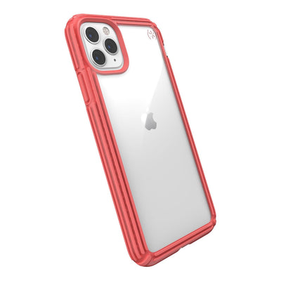 Speck iPhone 11 Pro Max Clear/Parrot Pink Presidio V-Grip iPhone 11 Pro Max Cases Phone Case