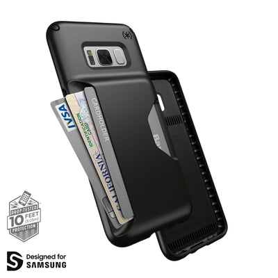 Speck Galaxy S8 Black/Black Presidio Wallet Samsung Galaxy S8 Cases Phone Case