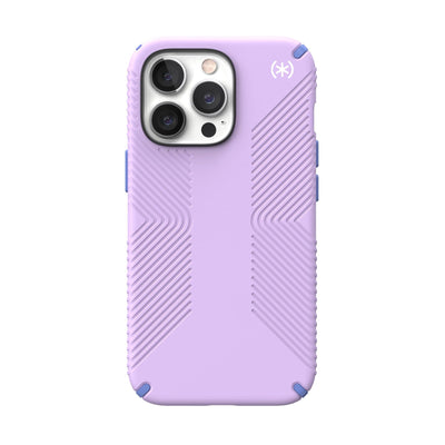 View of the back of the phone case from straight on#color_spring-purple-grounded-purple-white