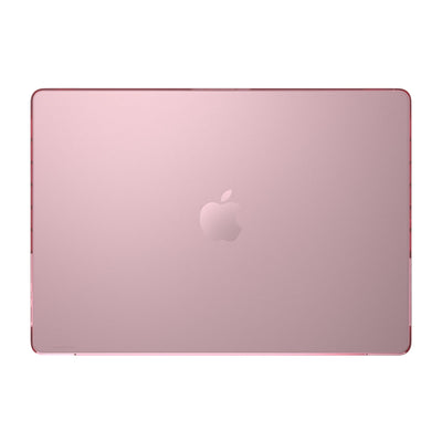 Straight on view from the top of the MacBook with the laptop closed.#color_crystal-pink