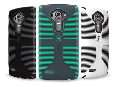 Back view of CandyShell Grip for LG G4 in a variety of colors
