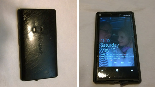 Yes, this Speck-protected phone got run over by a firetruck. Yes, it survived.