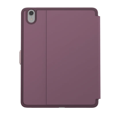 Straight-on view of the back of the case, with folio closed.#color_plumberry-purple-crushed-purple-crepe-pink