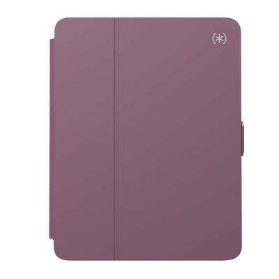 Straight-on view of the front of the case, with folio closed.#color_plumberry-purple-crushed-purple-crepe-pink