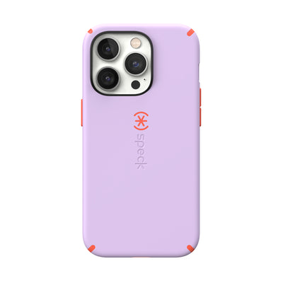 View of the back of the phone case from straight on#color_spring-purple-energy-red