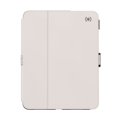 Straight-on view of the front of the case, with folio closed.#color_ceramic-grey-autumn-sky-black