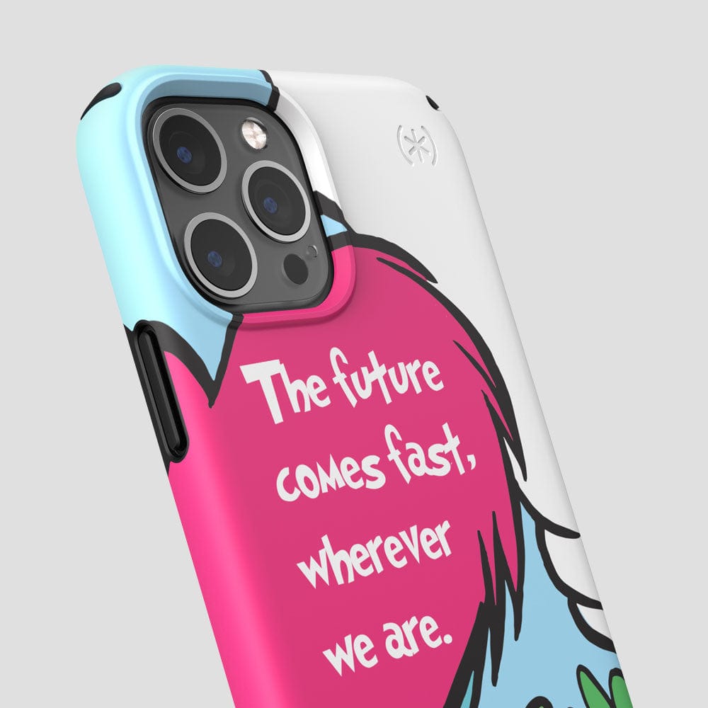 Three-quarter angle of iPhone 12 Pro case in Friends Forever Wherever (Right) pattern