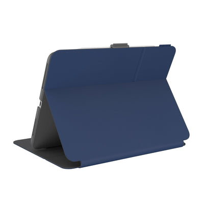 Three-quarter view of back of the case, using view stand formation#color_arcadia-navy-moody-grey