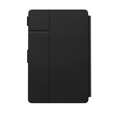 Straight-on view of the back of the case, with folio closed#color_black-white