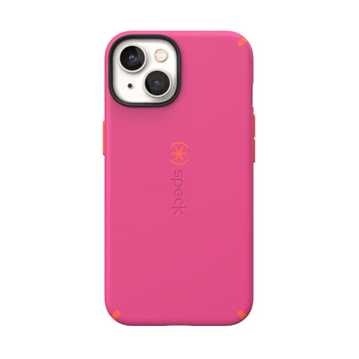 View of the back of the phone case from straight on#color_digital-pink-energy-red