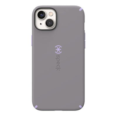 View of the back of the phone case from straight on#color_cloudy-grey-spring-purple