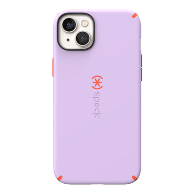 View of the back of the phone case from straight on#color_spring-purple-energy-red