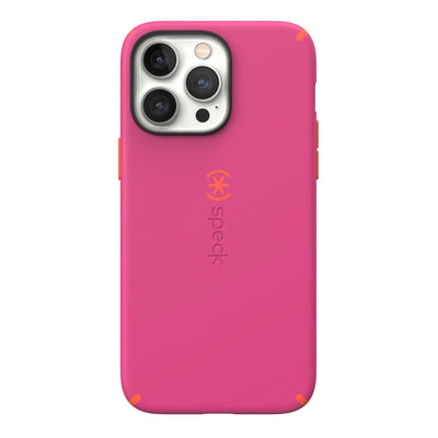 View of the back of the phone case from straight on#color_digital-pink-energy-red