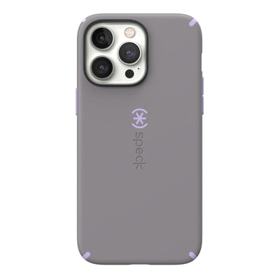 View of the back of the phone case from straight on#color_cloudy-grey-spring-purple